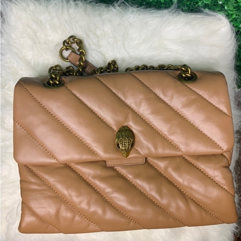 Kurt Geiger leather large soho bag. Light/brown